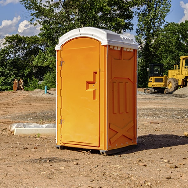 how often are the portable toilets cleaned and serviced during a rental period in Dunn Center ND